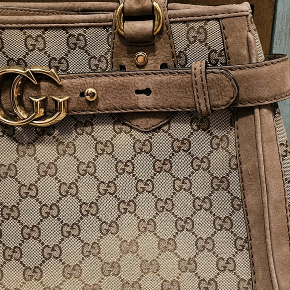 100% AUTHENTIC GUCCI RUNNING TOTE GG - Picture 11 of 13